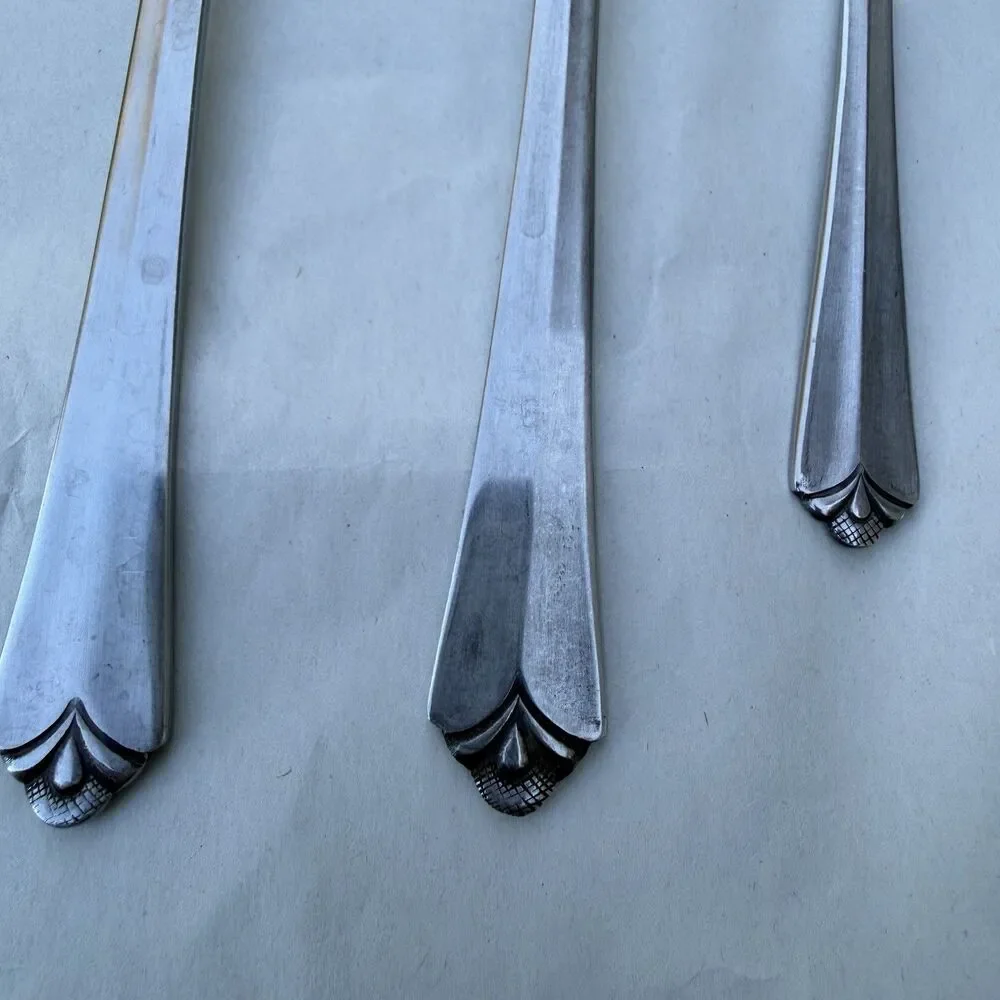 Vintage Orleans Silver ORL31 Stainless Korea 3 Pc Hostess Serving Set